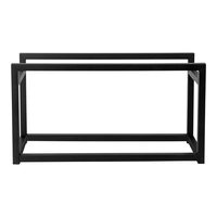 Eastern Tabletop Lighted Levels 21 3/8" x 7 7/8" x 11 3/8" Tall Narrow Rectangular Black Powder-Coated Stainless Steel Riser Frame