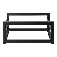 Eastern Tabletop Lighted Levels 21 3/8" x 13 3/8" x 6" Short Rectangular Black Powder-Coated Stainless Steel Riser Frame