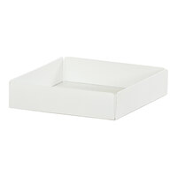 Cal-Mil Juno 4 1/2" x 4 1/2" x 1" White Square Metal Modular Condiment Display