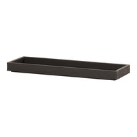 Cal-Mil Brooklyn 20" x 6" x 1 1/2" Black Narrow Full-Size Short Wood Tray 23106-2061-13