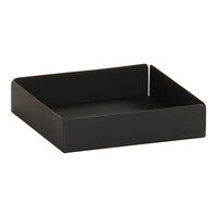 Cal-Mil Onyx 4 1/2" x 4 1/2" x 1" Black Square Metal Modular Condiment Display