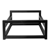 Eastern Tabletop Lighted Levels 13 3/8" x 11" x 6" Short Square Black Powder-Coated Stainless Steel Riser Frame