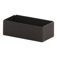 Cal-Mil Onyx 4 1/2" x 2 1/4" x 1" Black Rectangular Metal Modular Condiment Display