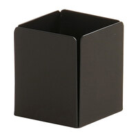 Cal-Mil Onyx 2 1/4" x 2 1/4" x 2 1/2" Black Square Metal Modular Condiment Display