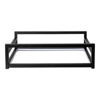 Eastern Tabletop Lighted Levels 21 3/8" x 13 3/8" x 6" Short Rectangular Black Powder-Coated Stainless Steel Riser Frame with LED Lights