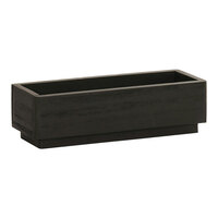 Cal-Mil Brooklyn 12 3/4" x 5" x 4 1/2" Black Wood Jar Display with (3) 20 oz. Glass Jars