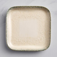 Acopa Cape 4 1/2" Square Gray Porcelain Butter Dish - 36/Case