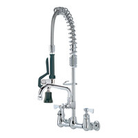 Krowne Royal Series 18-708L 1.15 GPM Wall-Mount Pre-Rinse Faucet with 8" Centers and 8" Add-On Faucet