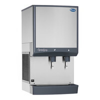 Follett 25CI414A-L Symphony Plus 25 Series Air Cooled Modular Chewblet Countertop Ice Maker and Water Dispenser with 25 lb. Storage and Lever Dispensing - 115V, 425 lb.