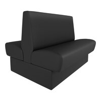 QA Group Cascade 60" Quick Ship Long Ebony Plain Double Back Booth - 36" High