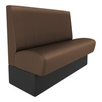 QA Group Cascade 48" Long Cafe Channel Single Back Booth - 42" High