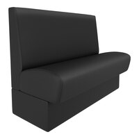QA Group Cascade 30" Long Ebony Plain Single Back Booth - 36" High