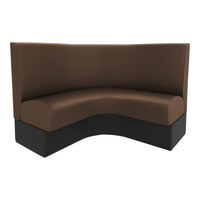 QA Group Cascade 48" Long Cafe Plain Curved Corner Booth