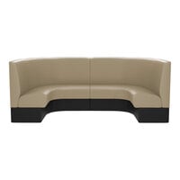 QA Group Cascade 96" Long Fawn Plain 1/2 Circle Booth