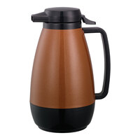 Service Ideas Thermo-Serv 33.8 oz. Copper ABS Plastic Insulated Coffee Carafe / Server with Push-Button Lid PB101CB