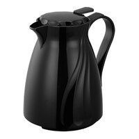 Service Ideas Twist 'N' Serv 20.2 oz. Black Plastic Insulated Coffee Carafe / Server with Push-Button Lid TNSPB06BL