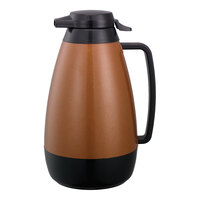 Service Ideas Thermo-Serv 67.6 oz. Copper ABS Plastic Insulated Coffee Carafe / Server with Push-Button Lid PB421CB