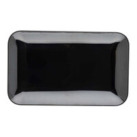 Tablecraft Sierra Collection 13" x 8" Rectangular Black Melamine Serving Platter - 6/Case