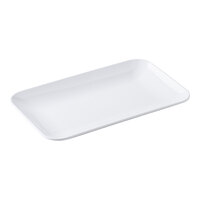 Tablecraft Sierra Collection 13" x 8" Rectangular White Melamine Serving Platter - 6/Case