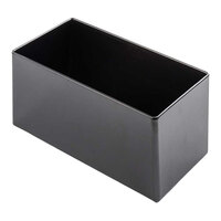 Tablecraft Simple Solutions Third Size 5" Deep 5.75 qt. Black Melamine Straight Sided Bowl 12553 - 8/Case