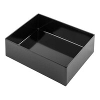 Tablecraft Simple Solutions Full Size 5" Deep 18.25 qt. Black Melamine Straight Sided Bowl 12550 - 4/Case