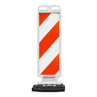 Plasticade Crosscade 24 12" x 36" Double-Sided Vertical Panel with High-Intensity Striped Prismatic Sheeting 4336-W-HIP