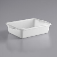 Choice 20" x 15" x 5" White Polypropylene Bus Tub / Food Storage Box - 6/Case