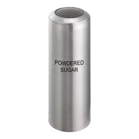 Service Ideas STC 6 oz. "Powdered Sugar" Round Stainless Steel Shaker with Mesh Lid - 6/Case