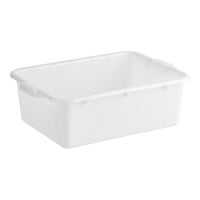 Choice 20" x 15" x 7" White Polypropylene Bus Tub / Food Storage Box - 6/Case