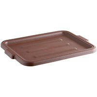 Choice 20" x 15" Brown Polyethylene Bus Tub Lid - 6/Case