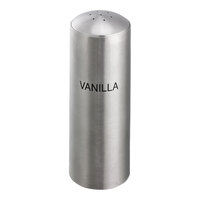Service Ideas STC 6 oz. "Vanilla" Round Stainless Steel Shaker with 7-Hole Lid - 6/Case