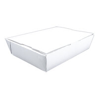 Southern Champion ChampPak Classic 7 3/4" x 5 1/2" x 1 7/8" White Microwaveable Folded Paper #2 Take-Out Container - 200/Case