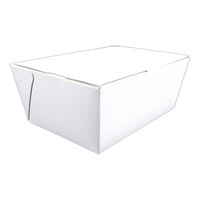 Southern Champion ChampPak Classic 7 3/4" x 5 1/2" x 3 1/2" White Microwaveable Folded Paper #4 Take-Out Container - 160/Case