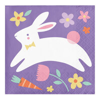 Creative Converting Modern Easter 10" x 10" Square 2-Ply 1/4 Fold Paper Beverage Napkin - 192/Case