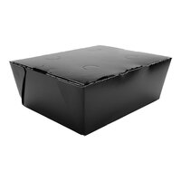 Southern Champion ChampPak Classic 6" x 4 3/4" x 2 1/2" Black Microwaveable Folded Paper #8 Take-Out Container - 300/Case