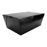 Southern Champion ChampPak Classic 7 3/4" x 5 1/2" x 3 1/2" Black Microwaveable Folded Paper #4 Take-Out Container - 160/Case