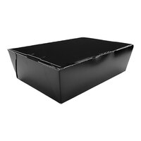 Southern Champion ChampPak Classic 7 3/4" x 5 1/2" x 2 1/2" Black Microwaveable Folded Paper #3 Take-Out Container - 200/Case