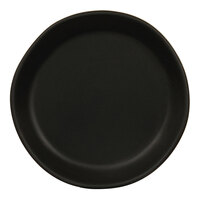Cal-Mil Bali 6" Black Irregular Round Melamine Plate - 6/Case