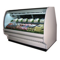 Howard McCray SC-CDS40E-6C-LED 40 Series 75 1/2" White Endless Curved Glass Refrigerated Deli Case - 115V
