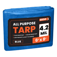 Doovex 6' x 8' Blue Multipurpose Weatherproof 4.2 Mil Polyethylene Tarp DVX-T5BL68