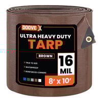 Doovex 8' x 10' Brown Ultra Heavy-Duty Weatherproof 16 Mil Polyethylene Tarp DVX-T16BR810