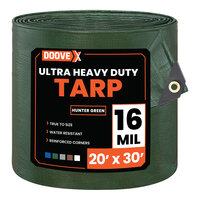 Doovex 20' x 30' Green Ultra Heavy-Duty Weatherproof 16 Mil Polyethylene Tarp DVX-T16HG2030