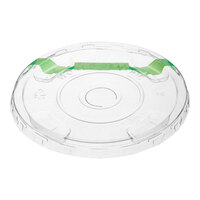 World Centric GreenLight Compliant 9Q-24 oz. PLA Plastic Compostable Cold Cup Lid with Straw Slot - 1,000/Case