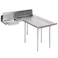 Advance Tabco DTS-D30-96 8' Spec Line Stainless Steel Dishlanding Soil L-Shape Dishtable - Right Table