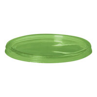 Eco-Products Veridian Compostable Round Green PLA Plastic Flat Lid for 8-16 oz. Deli Containers - 500/Case