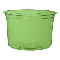 Eco-Products Veridian 16 oz. Compostable Round Green PLA Plastic Deli Container - 500/Case