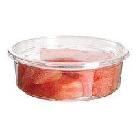 Eco-Products 8 oz. Compostable Round Clear PLA Plastic Deli Container - 500/Case