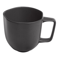 Ariane Earth 9.13 oz. Charcoal Gray Dots Porcelain Cup - 6/Case