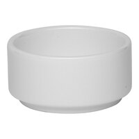 Ariane Prime 2.37 oz. Warm White Round Porcelain Butter Ramekin - 12/Case