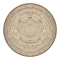 Ariane Tornado 9 7/16" Sand Dollar Round Rimless Coupe Porcelain Plate - 6/Case
